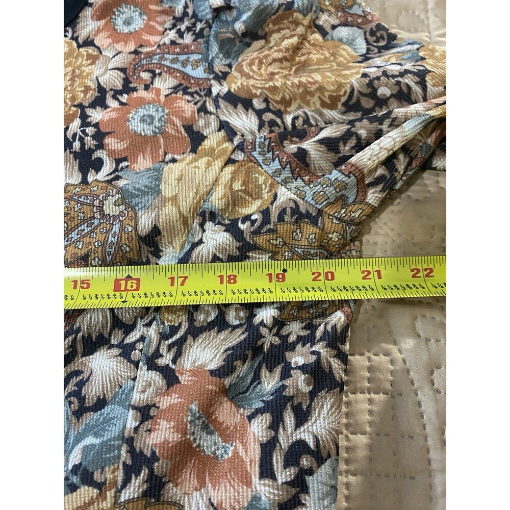 VTG 80s 90 Good Times women Jacket L Floral Paisley Button Up Blazer USA Grandma - Picture 5 of 9